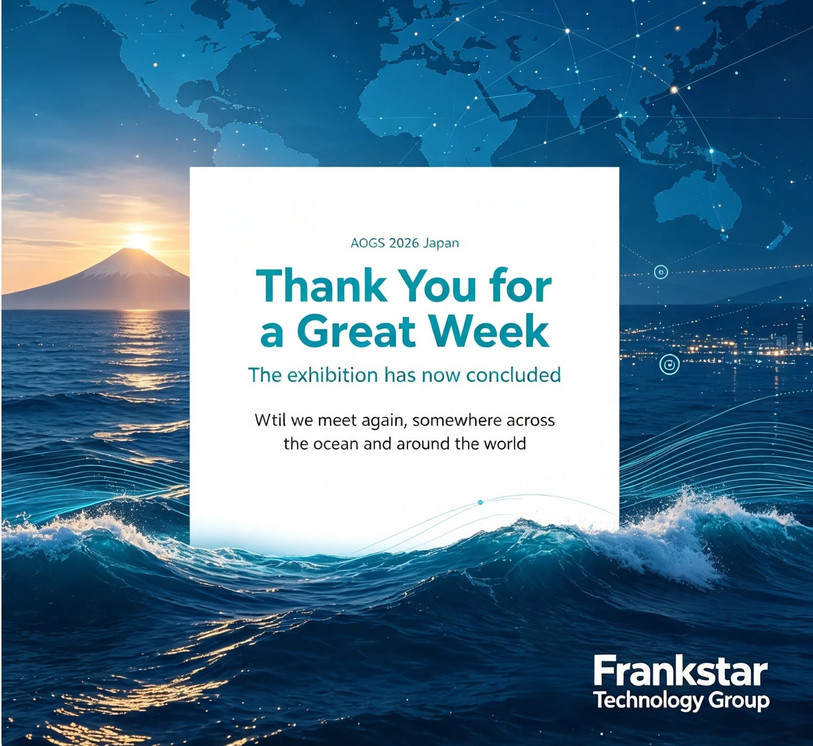 Frankstar AOGS 2026 Exhibition Closing Thank You Poster